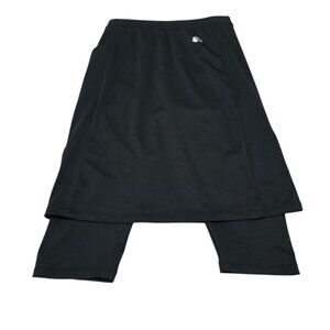 Snoga Athletics Womens Black Athletic Skirted Leggings Activewear Size 12